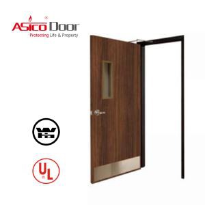 باب حريق خشبي واحد